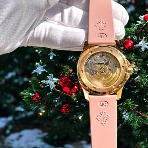 Đồng Hồ Patek Philippe Chế Tác Phủ Vàng 18K Đính Moissanite Aquanaut 5072R 35 (3)