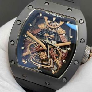 Đồng Hồ Richard Mille RM47 Samurai Fake Cao Cấp Vỏ Gốm Đen 42mm (5)