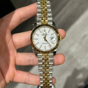 Đồng Hồ Rolex DateJust 126331 Mặt Số Trắng Replica Cao Cấp Máy Thuỵ Sỹ 41mm (1)