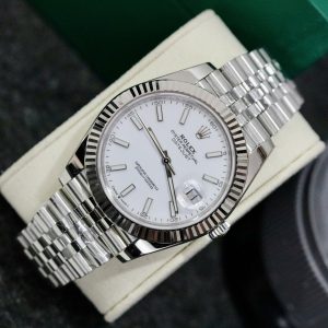 Đồng Hồ Rolex DateJust 126334 Fake Mặt Trắng Máy Cơ Automatic Thụy Sỹ 41mm (1)