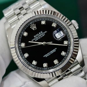 Đồng Hồ Rolex DateJust 126334 Fake Thụy Sỹ Máy Cơ Automatic Mặt Đen 41mm (1)