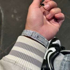 Đồng Hồ Rolex DateJust Đính Full Đá Moissanite Chế Tác Hong Kong 41mm (10)