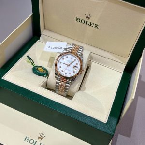Đồng Hồ Rolex DateJust Mặt Xà Cừ Phủ Vàng Thật Máy Calibre 3235 Nâng Cấp 41mm (15)