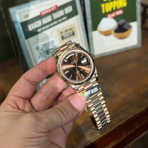 Đồng Hồ Rolex Day-Date 228235 Mặt Số Chocolate Nhà Máy QF 185 Grams 40mm (9)