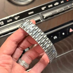 Đồng Hồ Rolex Day-Date Mặt Xà Cừ Tự Nhiên Đính Moissanite Nhà Máy GM 40mm (1)