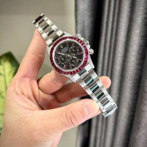 Đồng Hồ Rolex Daytona 126599TRU Đính Đá Ruby Nhân Tạo & Moissanite 40mm (7)