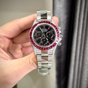 Đồng Hồ Rolex Daytona 126599TRU Đính Đá Ruby Nhân Tạo & Moissanite 40mm (7)