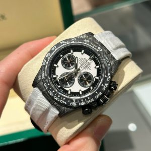 Đồng Hồ Rolex Daytona Diw Forged Carbon Cream Replica Máy Calibre 4130 40mm (2)