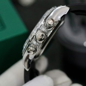 Đồng Hồ Rolex Fake Máy Thuỵ Sỹ Đính Đá Daytona Mặt Số Thiên Thạch 40mm (10)