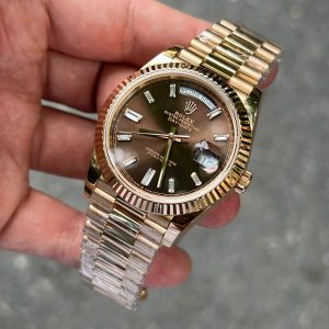 Đồng Hồ Rolex Nam Rep 11 Day-Date 228235 Mặt Số Chocolate Xưởng GM 178 Grams 40mm (1)