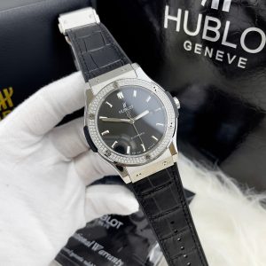 Đồng Hồ Hublot ZF Nhật Mặt Số Đen Fake Cao Cấp Máy Miyota 8215 42mm (5)