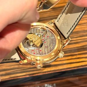 Đồng Hồ Patek Philippe Phủ Vàng 18K Đính Moissanite Complications 6104R 44mm (8)
