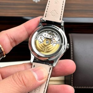Đồng Hồ Patek Philippe Rep 11 Complications 5205G Mặt Xanh Dương Dây Da 40mm (2)