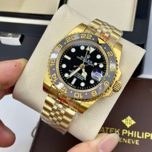 Đồng Hồ Rolex Fake Nhật GMT Master II Mạ Vàng Máy Cơ Automatic 40mm (8)