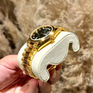 Đồng Hồ Rolex Phủ Vàng 18K Day-Date Mặt Số Ombré Xanh Lá Cây 36mm (1)
