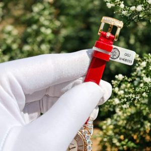 Đồng Hồ Chopard Happy Diamonds Bọc Vàng Đính Đá Moissanite Like Auth 30mm (7)