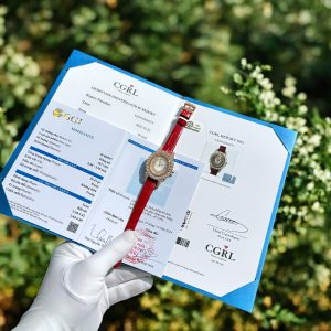 Đồng Hồ Chopard Happy Diamonds Bọc Vàng Đính Đá Moissanite Like Auth 30mm (7)