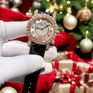 Đồng Hồ Chopard Happy Sport Nữ Bọc Vàng Hồng Đính Đá Moissanite 36mm (4)