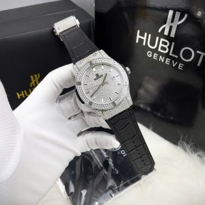 Đồng Hồ Hublot Automatic Nam Đính Full Đá Màu Fake Máy Cơ Nhật 42mm (1)