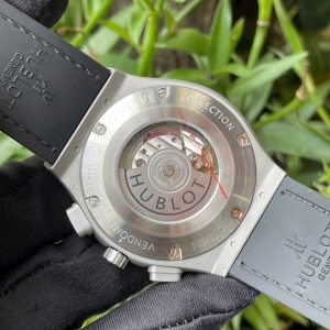 Dong Ho Hublot Automatic Nam Fake May Co Nhat Mau Xam 42mm 2