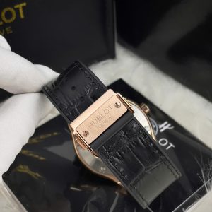 Đồng Hồ Hublot Automatic Nam Đính Full Đá Màu Vàng Hồng Fake Nhật 42mm (1)