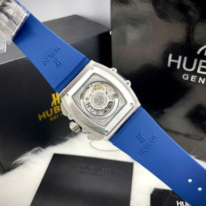 Dong Ho Hublot Spirit Fake Cao Cap May Co Nhat Mau Xanh Gia Re 45mm 2