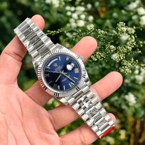 Đồng Hồ Nam Rolex Day-Date 228236 Mặt Xanh Dương Fake Cao Cấp 40mm (5)
