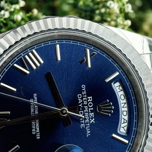 Đồng Hồ Nam Rolex Day-Date 228236 Mặt Xanh Dương Fake Cao Cấp 40mm (5)