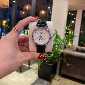 Đồng Hồ Rolex Automatic Nam Fake Máy Cơ Nhật Dây Da Màu Đen 39mm (4)