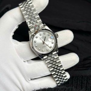 Đồng Hồ Rolex DateJust Nữ Dây Kim Loại Replica Máy Thuỵ Sỹ 31mm (3)