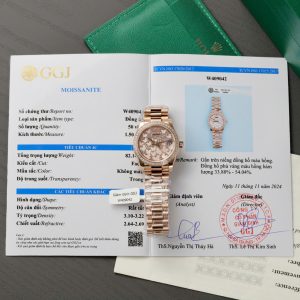 Đồng Hồ Rolex Datejust 278285RBR Butterfly Nữ Bọc Vàng Đính Moissanite 31mm (5)