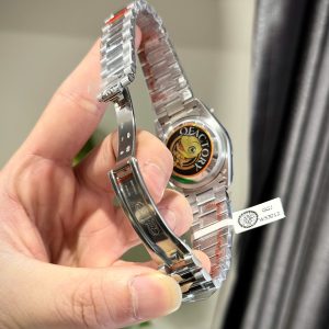 Đồng Hồ Rolex Day-Date 128349RBR Đính Đá Moissanite Hong Kong Xưởng QF 40mm (6)