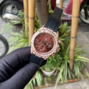 Đồng Hồ Rolex Daytona Fake Cao Cấp Máy Nhật Đính Đá Mặt Nâu 40mm (2)