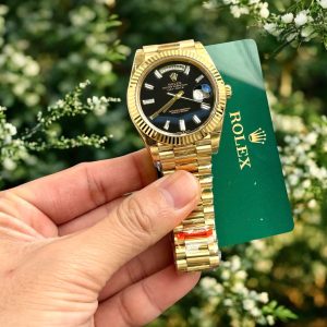 Đồng Hồ Rolex Fake Cao Cấp Day-Date 228235 Mặt Số Đen 40mm (2)
