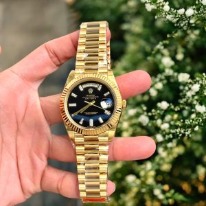 Đồng Hồ Rolex Fake Cao Cấp Day-Date 228235 Mặt Số Đen 40mm (2)