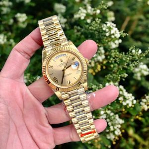 Đồng Hồ Rolex Fake Cao Cấp Day-Date 228235 Vàng Champagne 40mm (1)