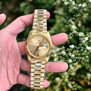 Đồng Hồ Rolex Fake Cao Cấp Day-Date 228235 Vàng Champagne 40mm (1)
