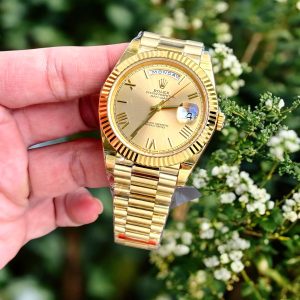 Đồng Hồ Rolex Fake Cao Cấp Day-Date 228235 Vàng Champagne 40mm (1)