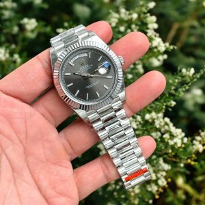 Đồng Hồ Rolex Fake Cao Cấp Day-Date 228236 Mặt Xám Dây Kim Loại 40mm (1)