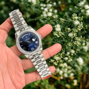 Đồng Hồ Rolex Fake Cao Cấp Day-Date 228236 Mặt Xanh Dương 40mm (7)