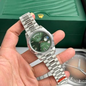 Đồng Hồ Rolex Fake Cao Cấp Day-Date 228236 Mặt Xanh Lá Cây 40mm (5)