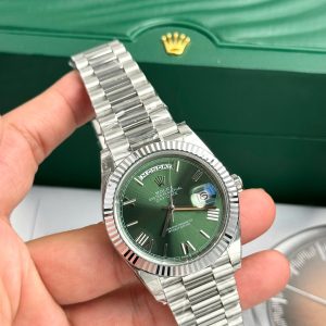 Đồng Hồ Rolex Fake Cao Cấp Day-Date 228236 Mặt Xanh Lá Cây 40mm (5)