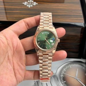 Đồng Hồ Rolex Fake Cao Cấp Day-Date 228238 Mặt Xanh Olive 40mm (1)