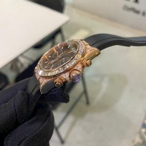 Đồng Hồ Rolex Nam Đính Đá Daytona Fake Máy Nhật Automatic 40mm (1)