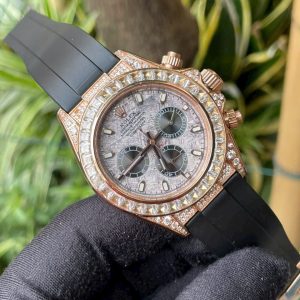 Đồng Hồ Rolex Nam Đính Đá Daytona Fake Máy Nhật Mặt Thiên Thạch 40mm (5)