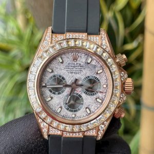 Đồng Hồ Rolex Nam Đính Đá Daytona Fake Máy Nhật Mặt Thiên Thạch 40mm (5)