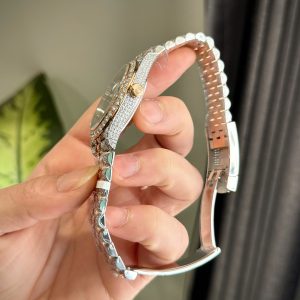 Đồng Hồ Rolex Nam Rep 11 DateJust 126331 Phủ Vàng 18K Đính Full Đá Moissanite 41mm (7)