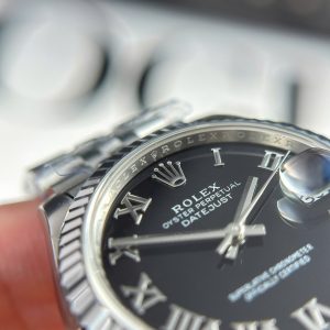 Đồng Hồ Rolex Rep 11 DateJust Mặt Đen Cọc Số La Mã Nhà Máy THB Nữ 31mm (1)