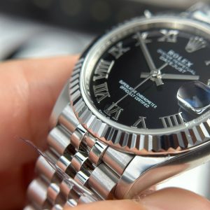 Đồng Hồ Rolex Rep 11 DateJust Mặt Đen Cọc Số La Mã Nhà Máy THB Nữ 31mm (1)
