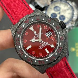 Đồng Hồ Rolex Rep 11 GMT Master II DIW Carbon Siêu Nhẹ Màu Đỏ 40mm (9)
